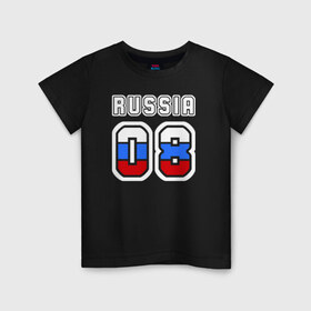 Детская футболка хлопок с принтом Russia - 08 (Респ. Калмыкия) в Белгороде, 100% хлопок | круглый вырез горловины, полуприлегающий силуэт, длина до линии бедер | 08 | russia | russia   08 | республика калмыкия