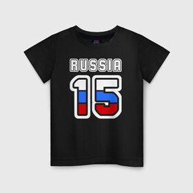 Детская футболка хлопок с принтом Russia - 15 (Сев. Осетия) в Белгороде, 100% хлопок | круглый вырез горловины, полуприлегающий силуэт, длина до линии бедер | russia   15 | алания | республика северная осетия