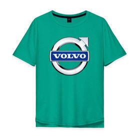 Мужская футболка хлопок Oversize с принтом Volvo в Белгороде, 100% хлопок | свободный крой, круглый ворот, “спинка” длиннее передней части | volvo | volvoлоготип | грузовик