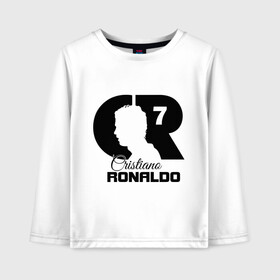 Детский лонгслив хлопок с принтом Ronaldo в Белгороде, 100% хлопок | круглый вырез горловины, полуприлегающий силуэт, длина до линии бедер | cristiano | real madrid | ronaldo | кристиано роналдо | криштиану | криштиану роналду | реал мадрид | роналду | рональдо | спорт | футбол