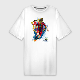 Платье-футболка хлопок с принтом Messi в Белгороде,  |  | месси