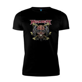 Мужская футболка премиум с принтом Megadeth в Белгороде, 92% хлопок, 8% лайкра | приталенный силуэт, круглый вырез ворота, длина до линии бедра, короткий рукав | 