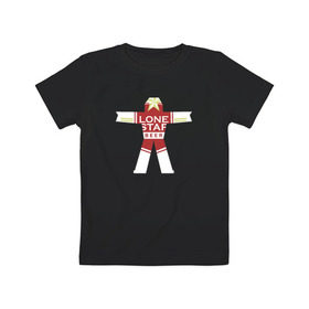 Детская футболка хлопок с принтом Lone star, True detective в Белгороде, 100% хлопок | круглый вырез горловины, полуприлегающий силуэт, длина до линии бедер | настоящий детектив