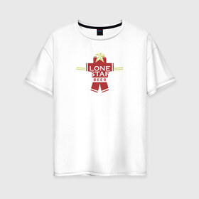 Женская футболка хлопок Oversize с принтом Lone star True detective в Белгороде, 100% хлопок | свободный крой, круглый ворот, спущенный рукав, длина до линии бедер
 | настоящий детектив
