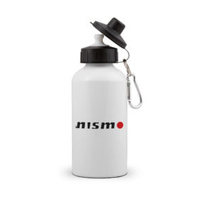 Бутылка спортивная с принтом Nissan nismo в Белгороде, металл | емкость — 500 мл, в комплекте две пластиковые крышки и карабин для крепления | nismo | nissan | авто | лого | низмо | нисан
