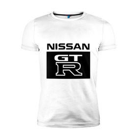 Мужская футболка премиум с принтом Nissan gtr в Белгороде, 92% хлопок, 8% лайкра | приталенный силуэт, круглый вырез ворота, длина до линии бедра, короткий рукав | gtr | nissan | авто | гтр | нисан
