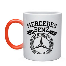 Кружка хамелеон с принтом Mercedes Benz в Белгороде, керамика | меняет цвет при нагревании, емкость 330 мл | Тематика изображения на принте: benz | merсedes | авто | бенз | мерседес