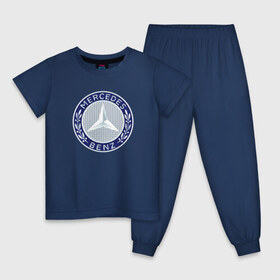 Детская пижама хлопок с принтом Mersedes benz в Белгороде, 100% хлопок |  брюки и футболка прямого кроя, без карманов, на брюках мягкая резинка на поясе и по низу штанин
 | benz | mersedes | авто | бенз | лого | мерседес