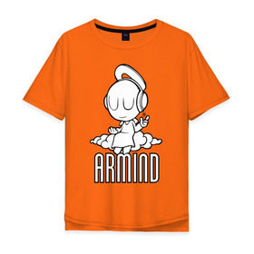 Мужская футболка хлопок Oversize с принтом Armind в Белгороде, 100% хлопок | свободный крой, круглый ворот, “спинка” длиннее передней части | armin van buuren | armind | asot | trance