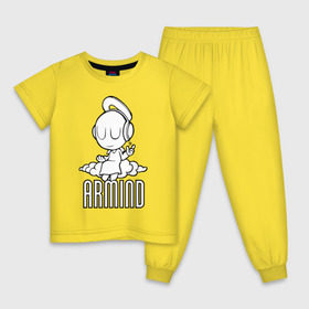 Детская пижама хлопок с принтом Armind в Белгороде, 100% хлопок |  брюки и футболка прямого кроя, без карманов, на брюках мягкая резинка на поясе и по низу штанин
 | armin van buuren | armind | asot | trance