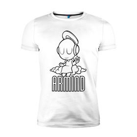 Мужская футболка премиум с принтом Armind в Белгороде, 92% хлопок, 8% лайкра | приталенный силуэт, круглый вырез ворота, длина до линии бедра, короткий рукав | armin van buuren | armind | asot | trance