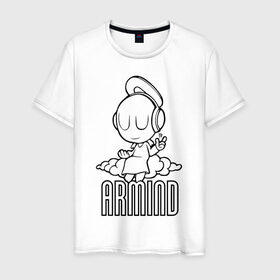 Мужская футболка хлопок с принтом Armind в Белгороде, 100% хлопок | прямой крой, круглый вырез горловины, длина до линии бедер, слегка спущенное плечо. | armin van buuren | armind | asot | trance