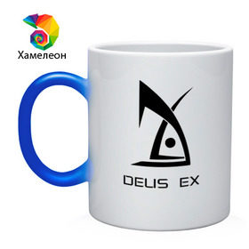 Кружка хамелеон с принтом Deus Ex в Белгороде, керамика | меняет цвет при нагревании, емкость 330 мл | deus ex дэус деус экс