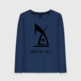 Женский лонгслив хлопок с принтом Deus Ex в Белгороде, 100% хлопок |  | deus ex дэус деус экс
