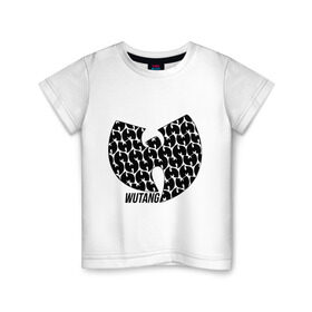 Детская футболка хлопок с принтом Wu tang clan в Белгороде, 100% хлопок | круглый вырез горловины, полуприлегающий силуэт, длина до линии бедер | clan | hip hop | rza | wu tang | wutang | ву танг | вутанг | рэп