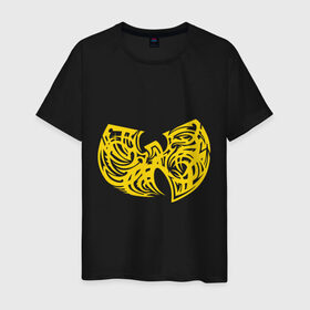 Мужская футболка хлопок с принтом Wu tang clan в Белгороде, 100% хлопок | прямой крой, круглый вырез горловины, длина до линии бедер, слегка спущенное плечо. | Тематика изображения на принте: 
