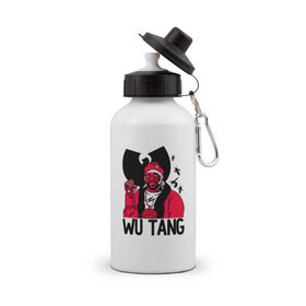 Бутылка спортивная с принтом Wu tang clan в Белгороде, металл | емкость — 500 мл, в комплекте две пластиковые крышки и карабин для крепления | clan | hip hop | rza | wu tang | wutang | ву танг | вутанг | рэп