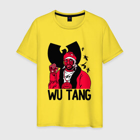Мужская футболка хлопок с принтом Wu tang clan в Белгороде, 100% хлопок | прямой крой, круглый вырез горловины, длина до линии бедер, слегка спущенное плечо. | Тематика изображения на принте: clan | hip hop | rza | wu tang | wutang | ву танг | вутанг | рэп