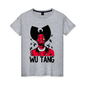 Женская футболка хлопок с принтом Wu tang clan в Белгороде, 100% хлопок | прямой крой, круглый вырез горловины, длина до линии бедер, слегка спущенное плечо | clan | hip hop | rza | wu tang | wutang | ву танг | вутанг | рэп