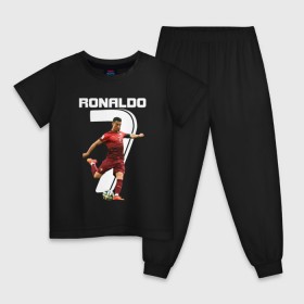 Детская пижама хлопок с принтом Ronaldo в Белгороде, 100% хлопок |  брюки и футболка прямого кроя, без карманов, на брюках мягкая резинка на поясе и по низу штанин
 | роналдо