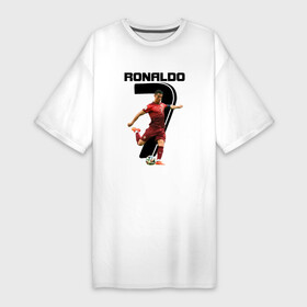 Платье-футболка хлопок с принтом Ronaldo в Белгороде,  |  | роналдо