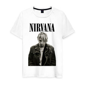 Мужская футболка хлопок с принтом nirvana t-shirt в Белгороде, 100% хлопок | прямой крой, круглый вырез горловины, длина до линии бедер, слегка спущенное плечо. | kurt cobain | nirvana | гранж | курт кобейн | нирвана