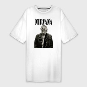 Платье-футболка хлопок с принтом nirvana t shirt в Белгороде,  |  | kurt cobain | nirvana | гранж | курт кобейн | нирвана