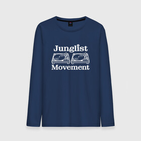 Мужской лонгслив хлопок с принтом Junglist Movement в Белгороде, 100% хлопок |  | jungle | junglist | junglist movement   одежда для трушных джанглистов | movement | уважающих корни днб.dnb