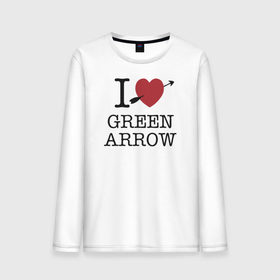 Мужской лонгслив хлопок с принтом I LOVE GREEN ARROW в Белгороде, 100% хлопок |  | Тематика изображения на принте: 