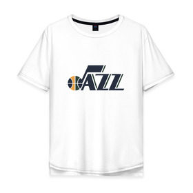 Мужская футболка хлопок Oversize с принтом NBA Utah Jazz в Белгороде, 100% хлопок | свободный крой, круглый ворот, “спинка” длиннее передней части | jazz | nba | utah | баскетбол | джазз | нба | юта