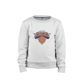 Детский свитшот хлопок с принтом NBA NEW YORK Knicks в Белгороде, 100% хлопок | круглый вырез горловины, эластичные манжеты, пояс и воротник | knicks | nba | nba new york knicks 2015 basketballбаскетбол | new york