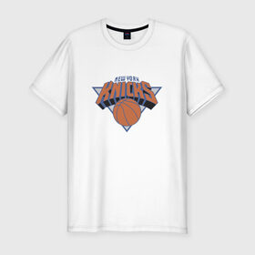 Мужская футболка премиум с принтом NBA NEW YORK Knicks в Белгороде, 92% хлопок, 8% лайкра | приталенный силуэт, круглый вырез ворота, длина до линии бедра, короткий рукав | knicks | nba | nba new york knicks 2015 basketballбаскетбол | new york
