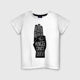 Детская футболка хлопок с принтом The hunger games в Белгороде, 100% хлопок | круглый вырез горловины, полуприлегающий силуэт, длина до линии бедер | hunger games | голодные игры | и вспыхнет пламя | кино