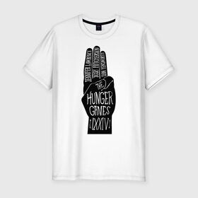 Мужская футболка премиум с принтом The hunger games в Белгороде, 92% хлопок, 8% лайкра | приталенный силуэт, круглый вырез ворота, длина до линии бедра, короткий рукав | hunger games | голодные игры | и вспыхнет пламя | кино