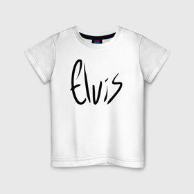 Детская футболка хлопок с принтом Elvis Aaron Presley в Белгороде, 100% хлопок | круглый вырез горловины, полуприлегающий силуэт, длина до линии бедер | elvis aaron presley элвис пресли