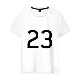 Мужская футболка хлопок с принтом Number 23 Jordan, Lebron в Белгороде, 100% хлопок | прямой крой, круглый вырез горловины, длина до линии бедер, слегка спущенное плечо. | jordan