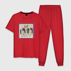 Мужская пижама хлопок с принтом ТС 1989 в Белгороде, 100% хлопок | брюки и футболка прямого кроя, без карманов, на брюках мягкая резинка на поясе и по низу штанин
 | 1989 | taylor swift | музыка | тэйлор свифт
