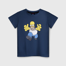 Детская футболка хлопок с принтом Angry Homer в Белгороде, 100% хлопок | круглый вырез горловины, полуприлегающий силуэт, длина до линии бедер | angry homer simpson симпсон злой гомер барт
