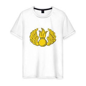 Мужская футболка хлопок с принтом Воздушно-десантные войска в Белгороде, 100% хлопок | прямой крой, круглый вырез горловины, длина до линии бедер, слегка спущенное плечо. | 