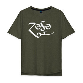 Мужская футболка хлопок Oversize с принтом Led Zeppelin в Белгороде, 100% хлопок | свободный крой, круглый ворот, “спинка” длиннее передней части | led zeppelin music лэд зепплин