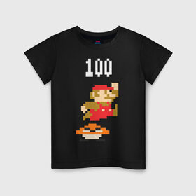 Детская футболка хлопок с принтом Mario в Белгороде, 100% хлопок | круглый вырез горловины, полуприлегающий силуэт, длина до линии бедер | nintendo | марио | нинтендо