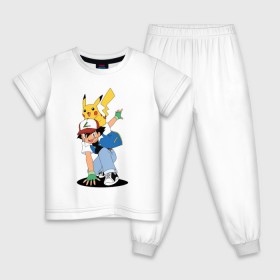 Детская пижама хлопок с принтом Пикачу в Белгороде, 100% хлопок |  брюки и футболка прямого кроя, без карманов, на брюках мягкая резинка на поясе и по низу штанин
 | 