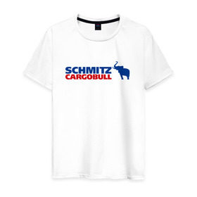 Мужская футболка хлопок с принтом Schmitz в Белгороде, 100% хлопок | прямой крой, круглый вырез горловины, длина до линии бедер, слегка спущенное плечо. | Тематика изображения на принте: 