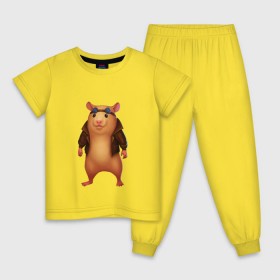 Детская пижама хлопок с принтом Хомяк в Белгороде, 100% хлопок |  брюки и футболка прямого кроя, без карманов, на брюках мягкая резинка на поясе и по низу штанин
 | Тематика изображения на принте: арт | животные | зверь | няша | смешное | хомяк | хомячок