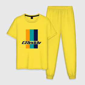Мужская пижама хлопок с принтом Greddy в Белгороде, 100% хлопок | брюки и футболка прямого кроя, без карманов, на брюках мягкая резинка на поясе и по низу штанин
 | greddy | jdm | jdm style