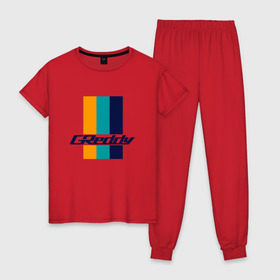 Женская пижама хлопок с принтом Greddy в Белгороде, 100% хлопок | брюки и футболка прямого кроя, без карманов, на брюках мягкая резинка на поясе и по низу штанин | greddy | jdm | jdm style