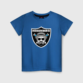 Детская футболка хлопок с принтом Heisenberg Raiders в Белгороде, 100% хлопок | круглый вырез горловины, полуприлегающий силуэт, длина до линии бедер | Тематика изображения на принте: breaking bad | во все тяжкие | гайзенберг | сериал