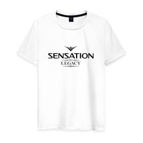 Мужская футболка хлопок с принтом Sensation The Legacy в Белгороде, 100% хлопок | прямой крой, круглый вырез горловины, длина до линии бедер, слегка спущенное плечо. | amsterdam | sensation | the legacy | сэнсэйшн