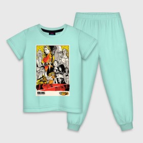 Детская пижама хлопок с принтом Убить Билла Арт в Белгороде, 100% хлопок |  брюки и футболка прямого кроя, без карманов, на брюках мягкая резинка на поясе и по низу штанин
 | Тематика изображения на принте: тарантино