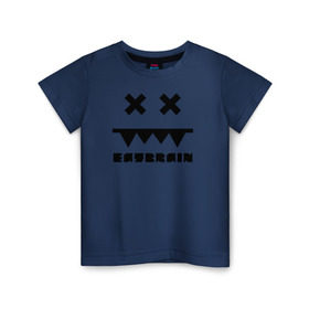 Детская футболка хлопок с принтом Eatbrain Logo в Белгороде, 100% хлопок | круглый вырез горловины, полуприлегающий силуэт, длина до линии бедер | eatbrain | music | для любителей жирного neurofunk звучания.drum
